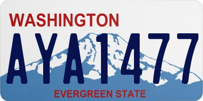 WA license plate AYA1477