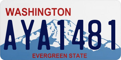 WA license plate AYA1481