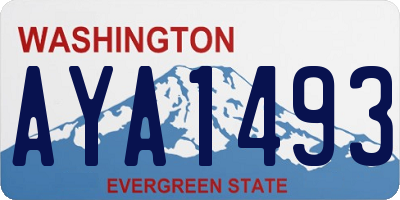 WA license plate AYA1493