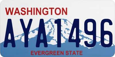WA license plate AYA1496