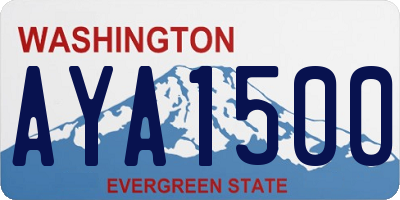 WA license plate AYA1500