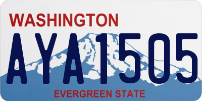 WA license plate AYA1505