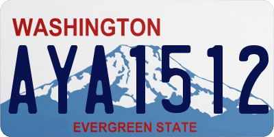 WA license plate AYA1512