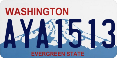 WA license plate AYA1513