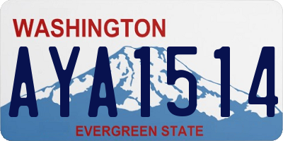 WA license plate AYA1514