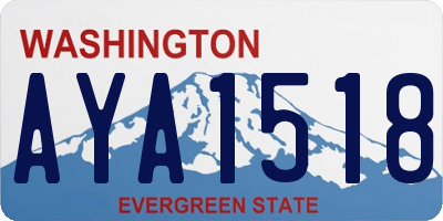 WA license plate AYA1518