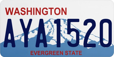WA license plate AYA1520