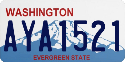 WA license plate AYA1521