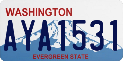 WA license plate AYA1531