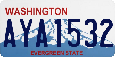 WA license plate AYA1532