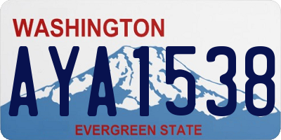 WA license plate AYA1538