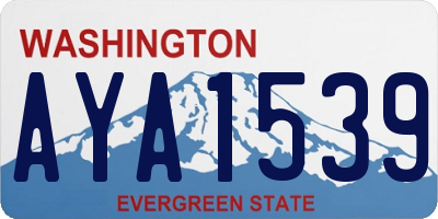 WA license plate AYA1539