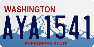 WA license plate AYA1541