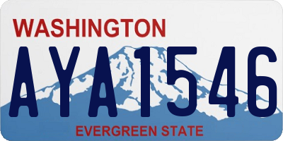 WA license plate AYA1546