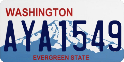 WA license plate AYA1549