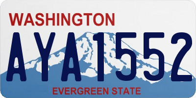 WA license plate AYA1552