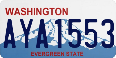 WA license plate AYA1553