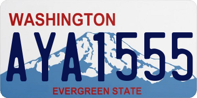 WA license plate AYA1555