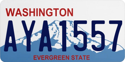 WA license plate AYA1557