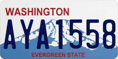 WA license plate AYA1558