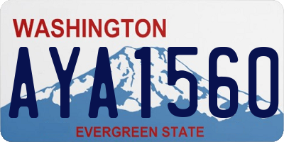 WA license plate AYA1560