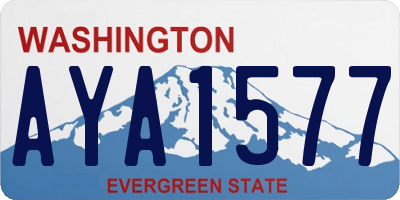 WA license plate AYA1577