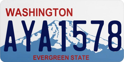 WA license plate AYA1578