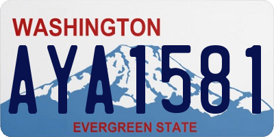 WA license plate AYA1581