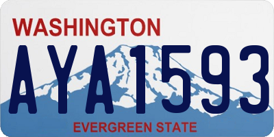WA license plate AYA1593