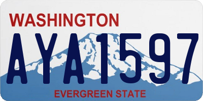 WA license plate AYA1597