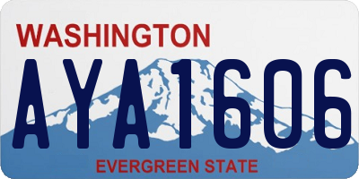 WA license plate AYA1606