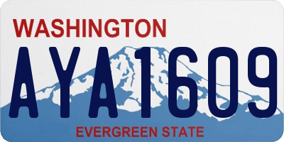 WA license plate AYA1609