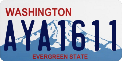 WA license plate AYA1611