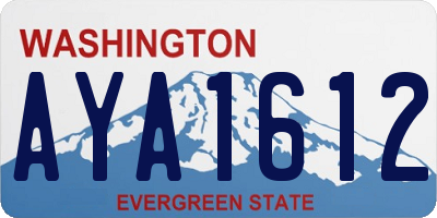 WA license plate AYA1612