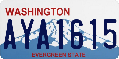 WA license plate AYA1615