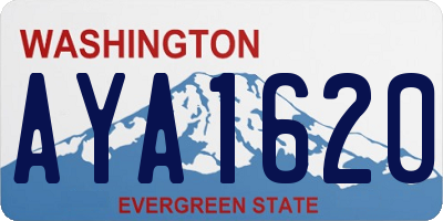WA license plate AYA1620