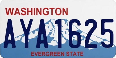 WA license plate AYA1625