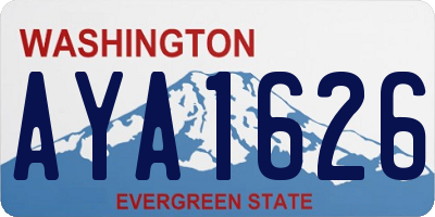 WA license plate AYA1626
