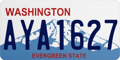 WA license plate AYA1627