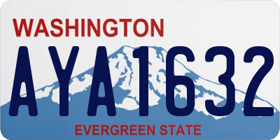 WA license plate AYA1632