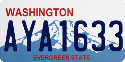 WA license plate AYA1633