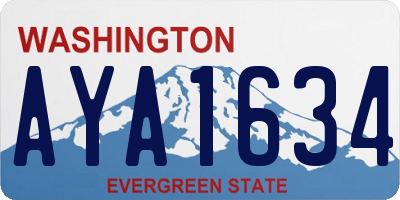 WA license plate AYA1634