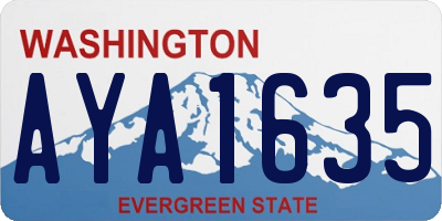 WA license plate AYA1635
