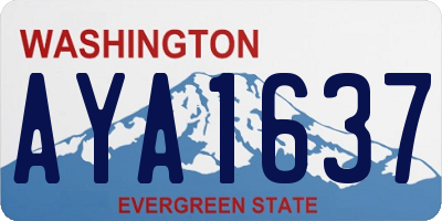 WA license plate AYA1637