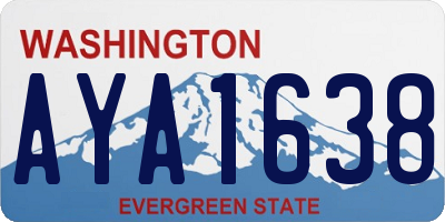 WA license plate AYA1638