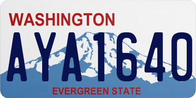 WA license plate AYA1640