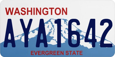 WA license plate AYA1642
