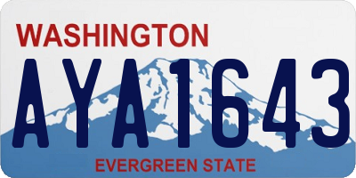 WA license plate AYA1643