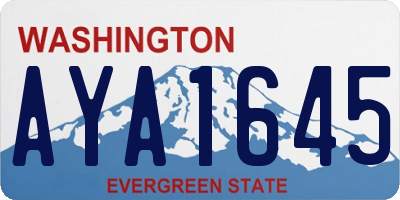 WA license plate AYA1645