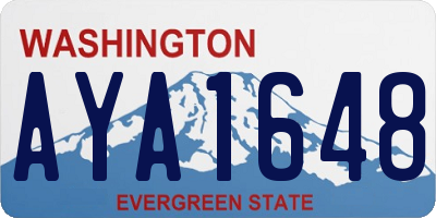 WA license plate AYA1648